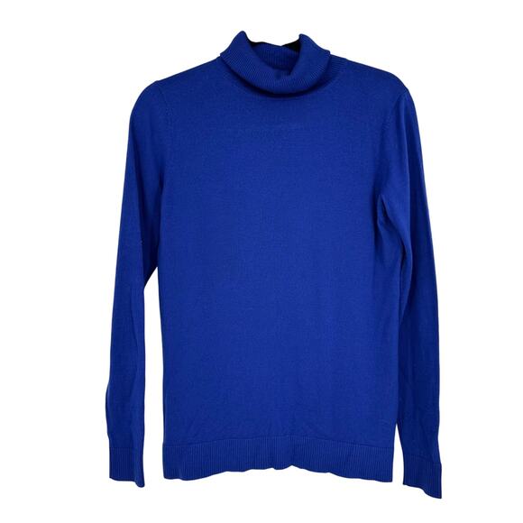 Pendleton Womens M Turtleneck Wool Sweater Blue Slim Fit 70s Style Preppy - Picture 2 of 10